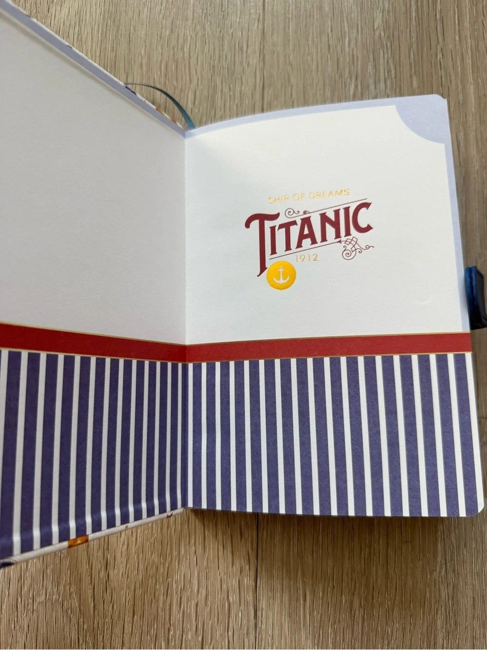 Titanic Themed White Journal with Blue Strap